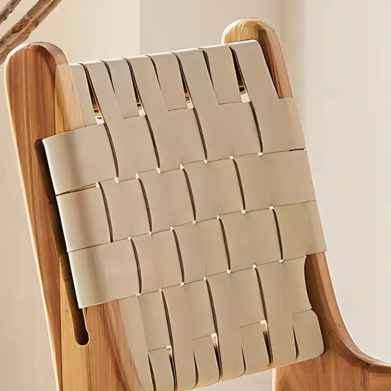 Modern Square Rattan Seat Counter Height Stools with Back