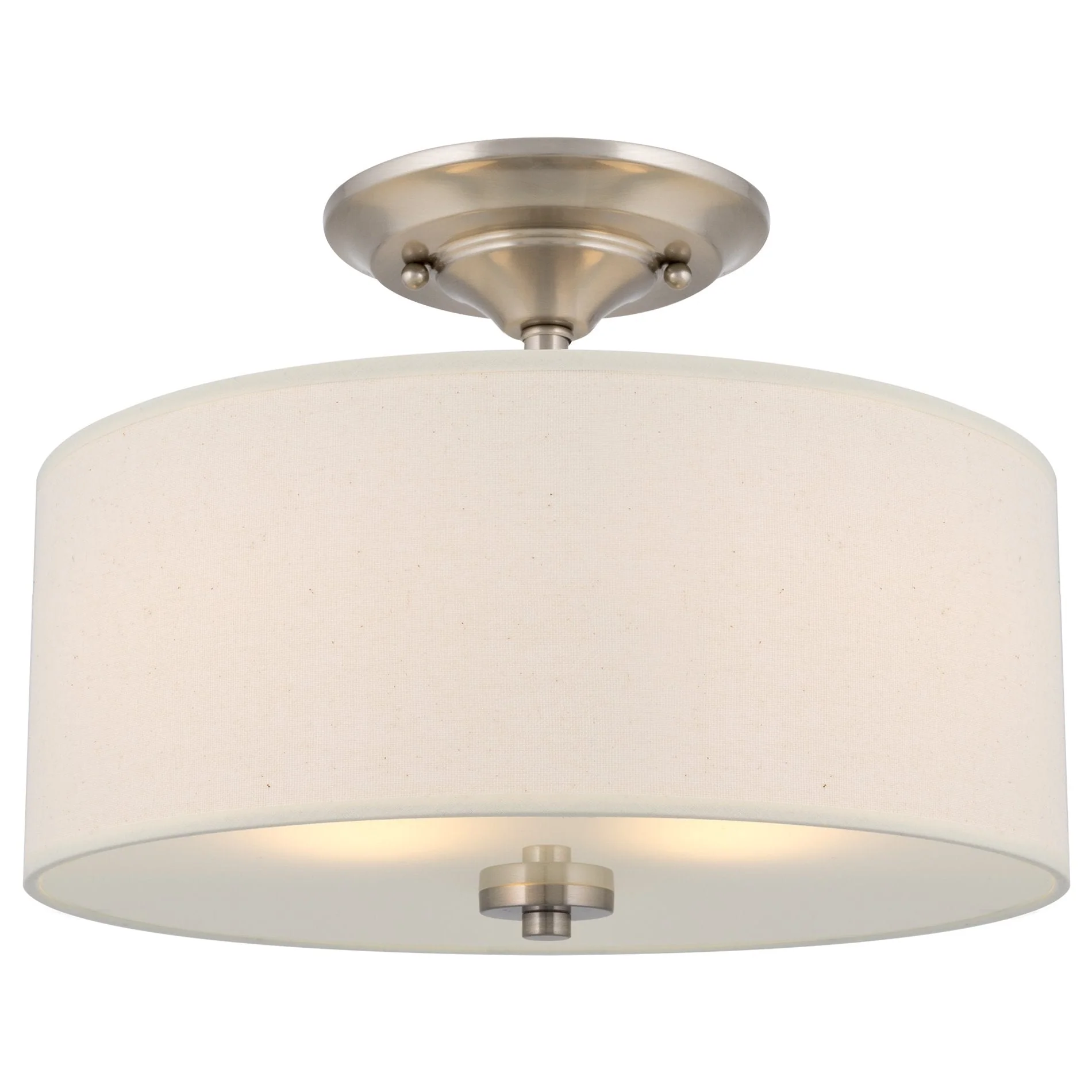 Addison 13 2-Light Semi-Flush Mount Ceiling Light, Brushed Nickel Finish
