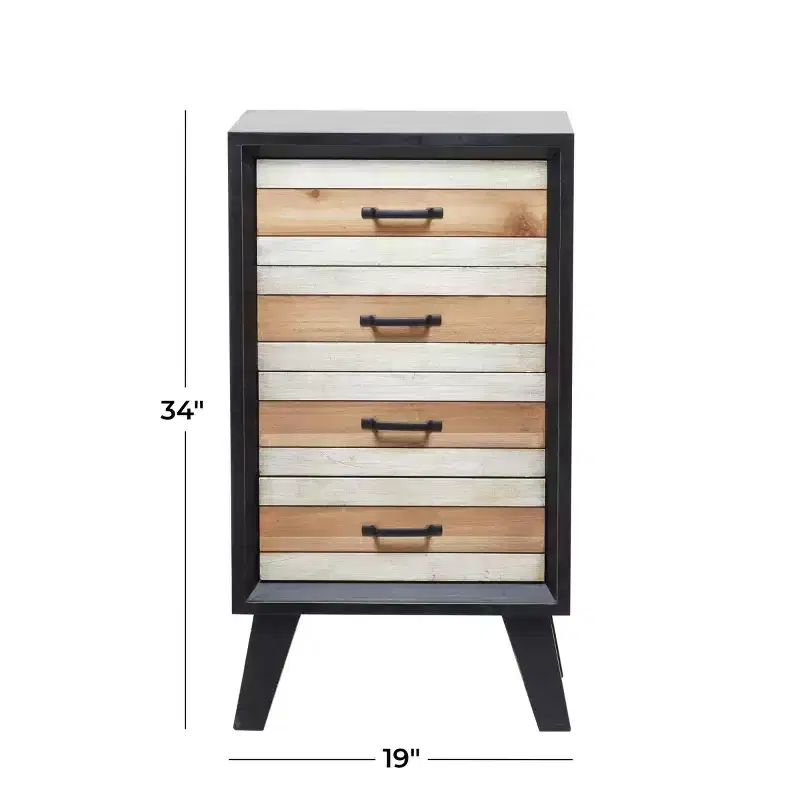 Modern Mdf Cabinet Black - Olivia & May