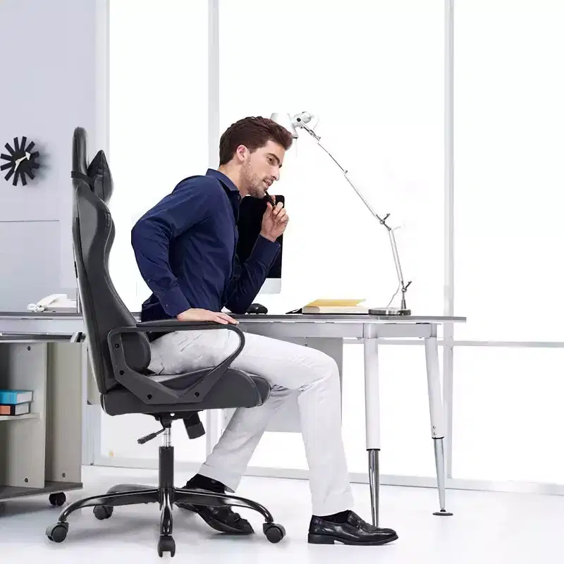 FDW Office Chair Gaming Chair Desk Chair Executive Chair with Lumbar Support Adjustable Stool Swivel Rolling Computer Chair