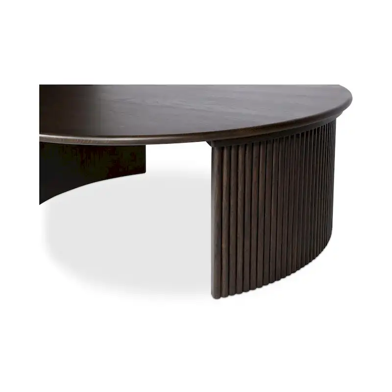 NADAAL STUDIOS Pence, Small Oval Coffee Table, Dark Brown