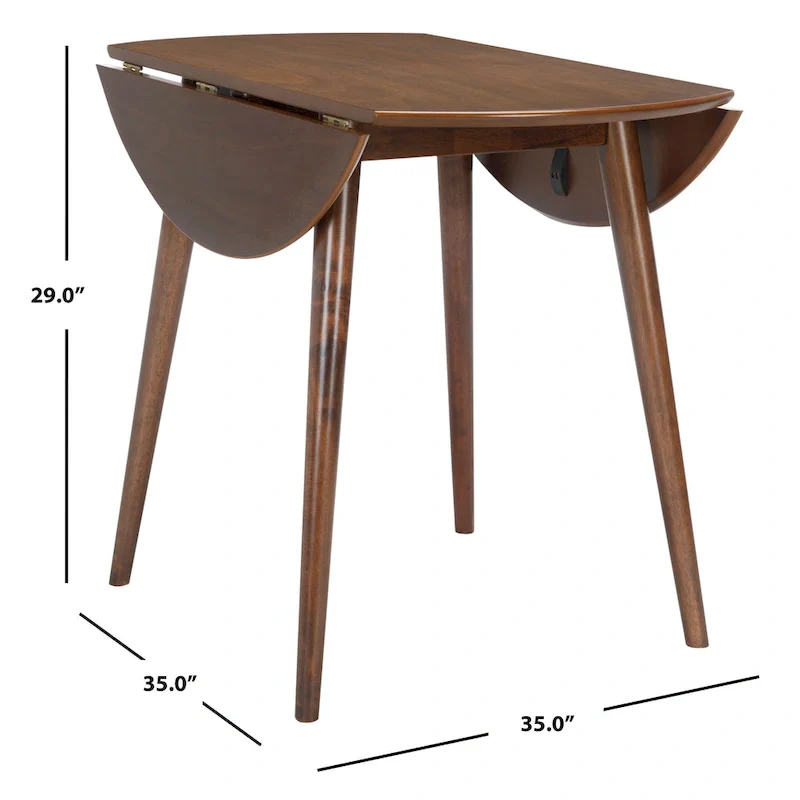 SAFAVIEH Geoff Folding Round Dining Room Table - 35 W x 35 L x 29 H - 35Wx35Dx29H