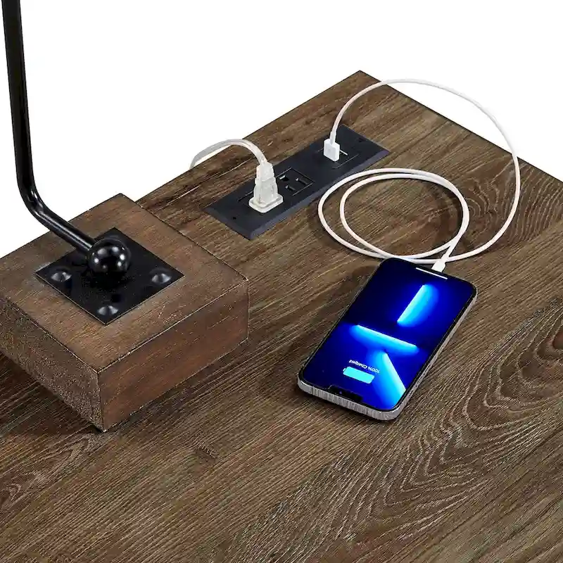 Hinesburg 35 in. Writing Desk with USB Charger by iNSPIRE Q Classic