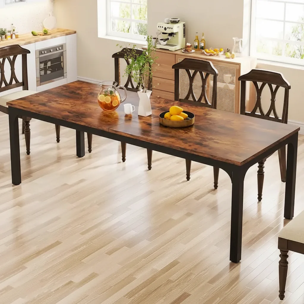 Dining Table for 6-8 Person, 78 inch Long Rectangular Kitchen Dining Table