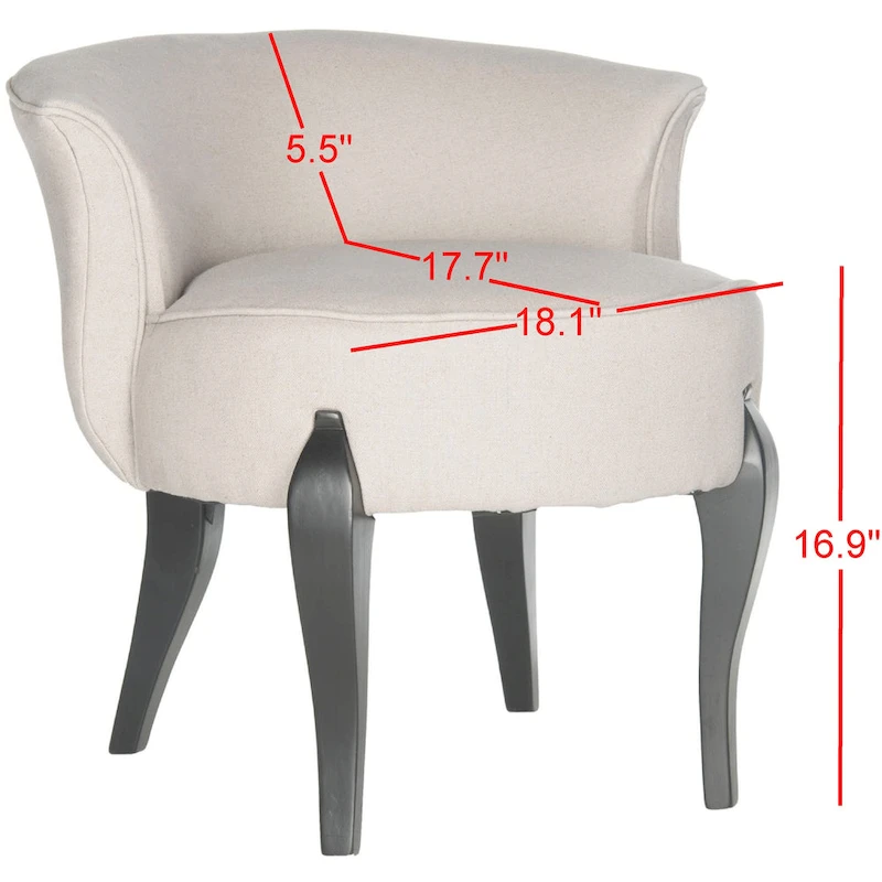 SAFAVIEH Evita Petite Vanity Chair - 23Wx25Dx22H