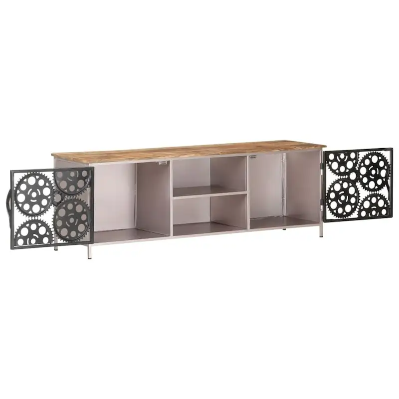 vidaXL TV Stand 47.2x11.8x15.7 Rough Mango Wood