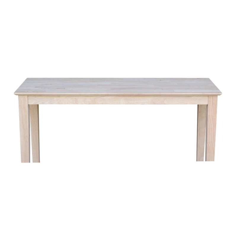 Unfinished Solid Parawood Shaker Console Table