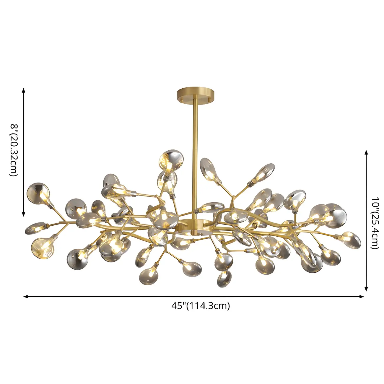 Modern Gold Metal Fireflies Island Pendant Light
