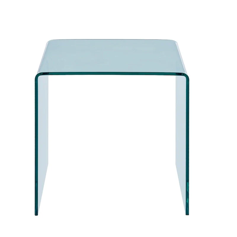 Glass Console Table, Transparent Tempered Glass Console Table