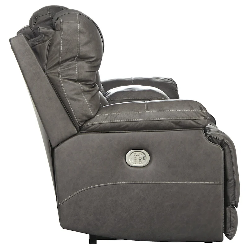 Signature Design by Ashley Wurstrow Leather Power Adjustable Reclining Loveseat - N/A