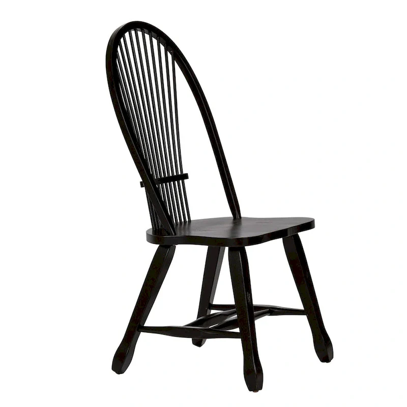 Treasures Rustic Black Sheaf Back Dining Chair (Set of 2)