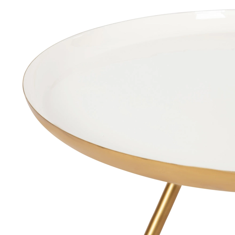 Kate and Laurel Laranya Round Metal Coffee Table - 25 Diameter