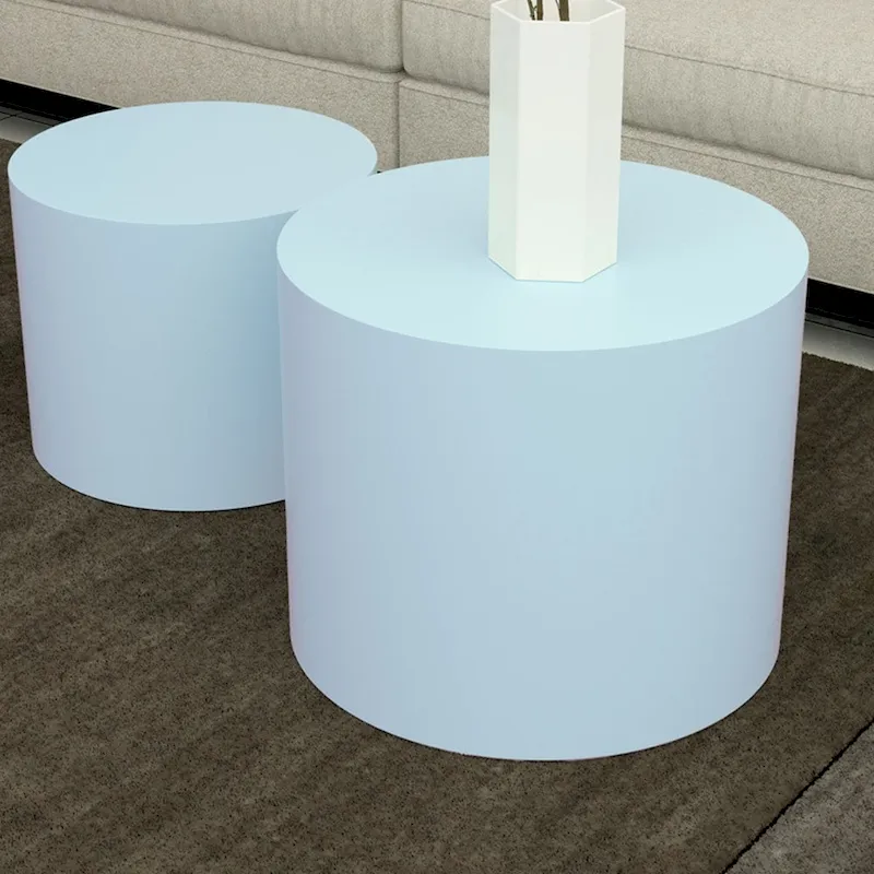 Veneer side table coffee table set of 2