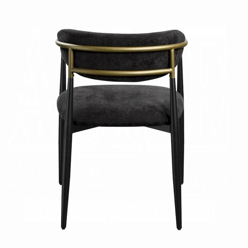ACME Jaramillo SIDE CHAIR (SET-2) Black Fabric & Black Finish