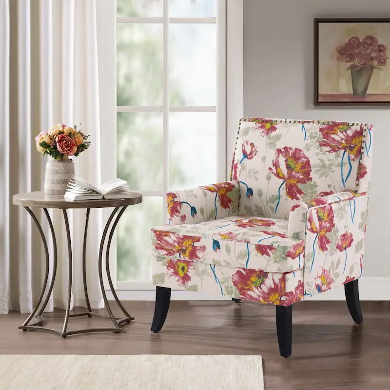 Armchair Accent Chairs with Nailhead Trim Set of 2