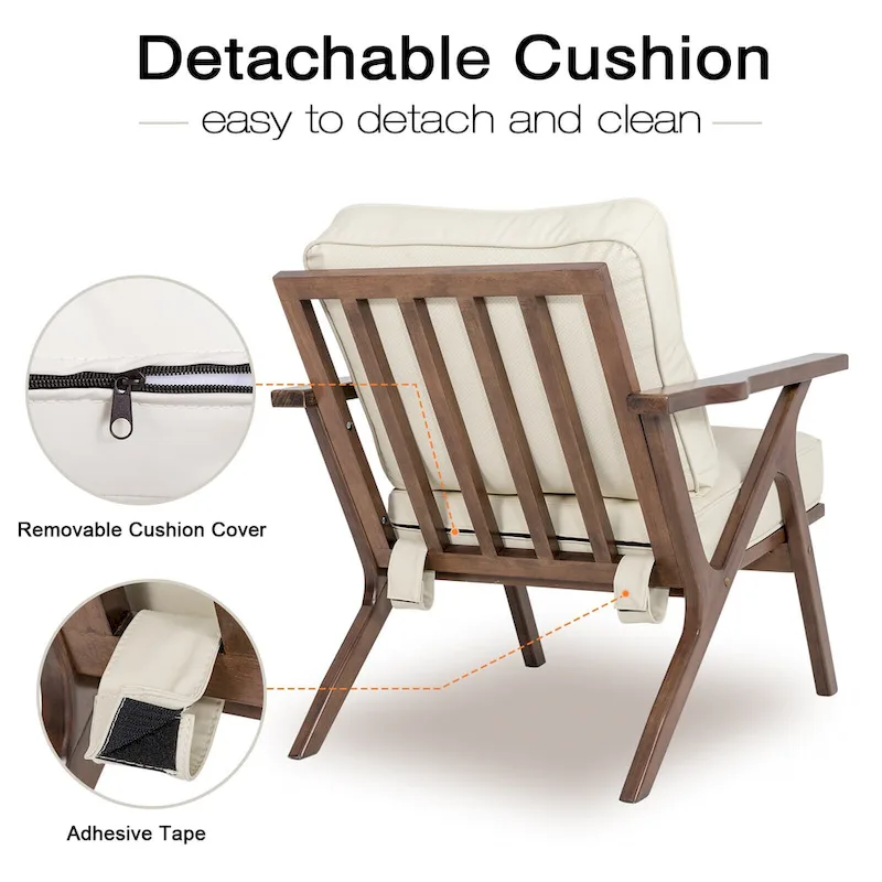 Accent Chair Living Room Chairs Mid Century Modern Chair Leisure Side Reading Arm Chair