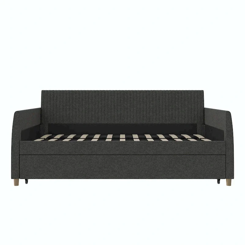 Daphne Upholstered Twin Daybed with Roll Out Trundle