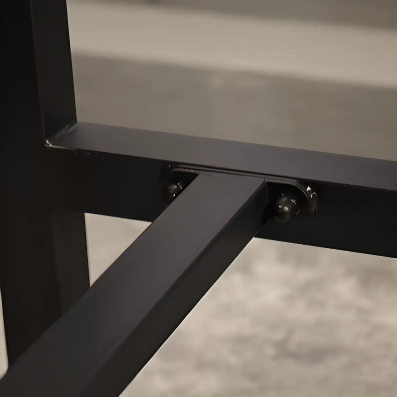 Industrial Brown Wooden Square Trestle Bar Tables