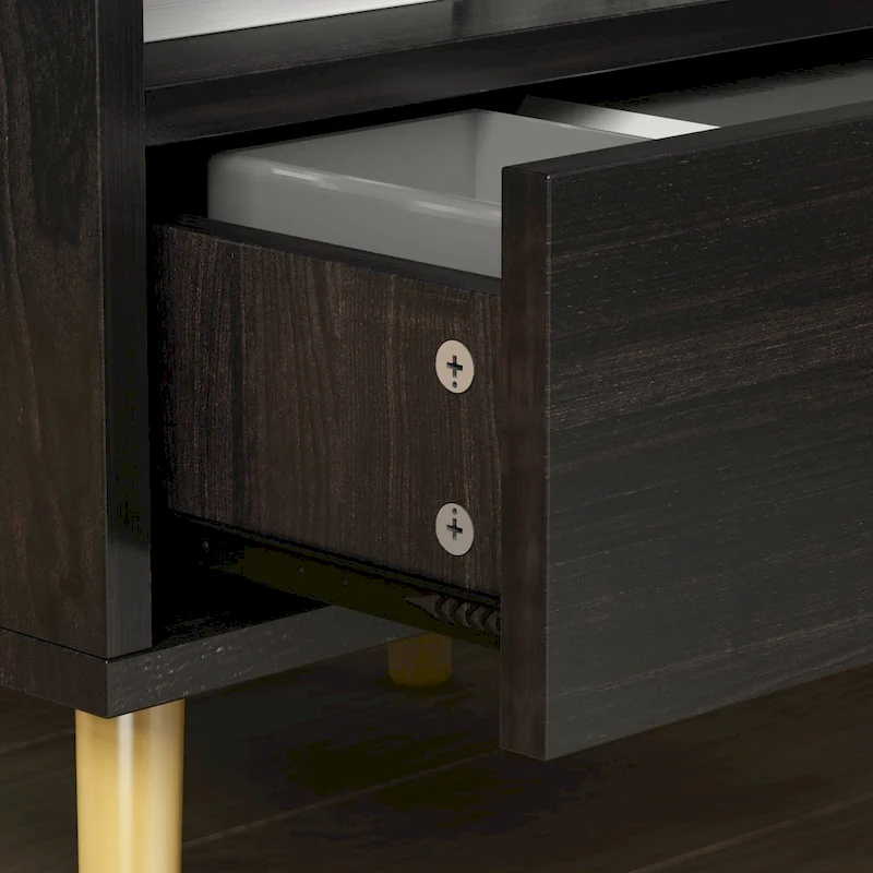 One Drawer Nightstand With One Open Shelf