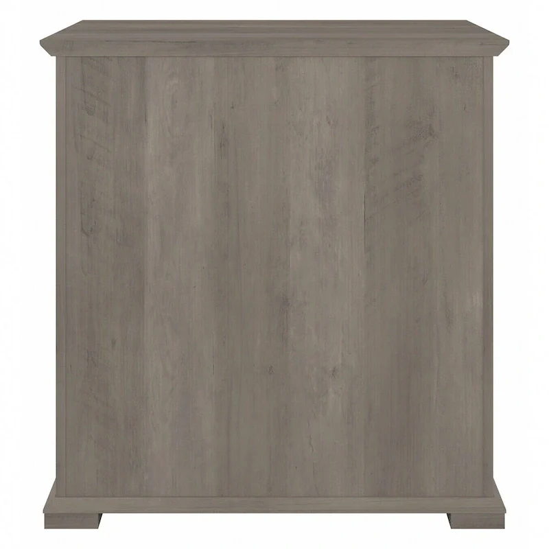 Farmhouse Lateral File Cabinet, 2-Drawer, Linen White Oak / Driftwood Gray, Single User