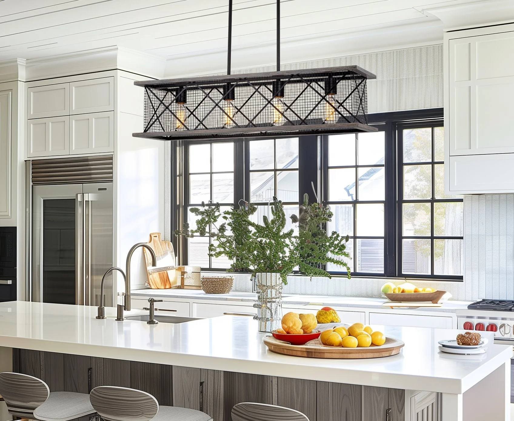Brayden 34 4-Light Farmhouse Kitchen Island Light