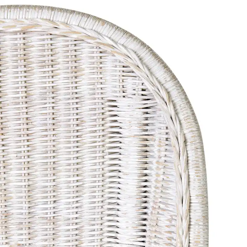 Natural Woven Rattan Dining Chair with Cushion