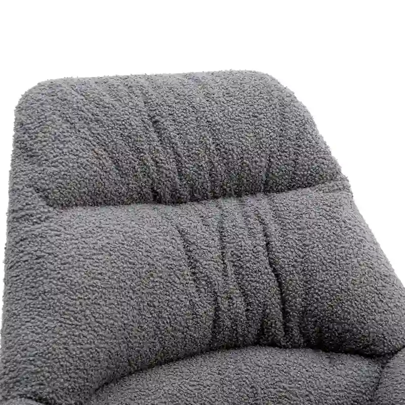 Tufted Upholstered Padded Seat Rocking Chair-Boucle