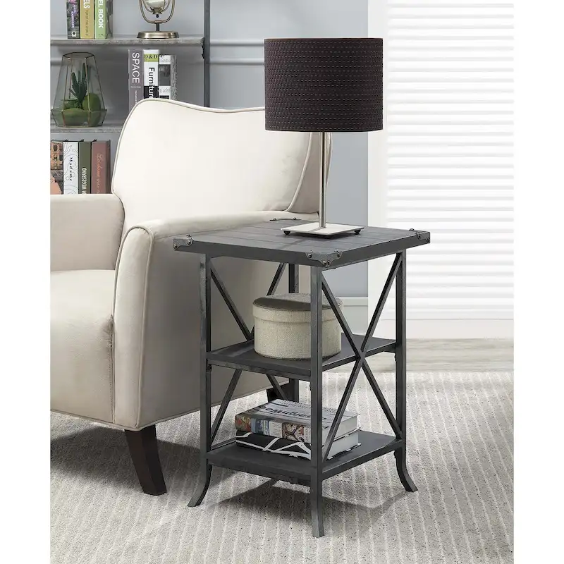 Convenience Concepts Brookline End Table with Shelves