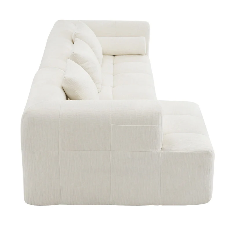 101.2 Chenille Modular Sectional Sofa with Deep Seating, Free-Combined Design and High-Density Foam Construction