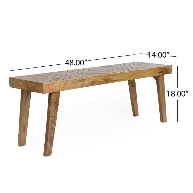 GDFStudio Hawley Boho Handmade Mango Wood Bench