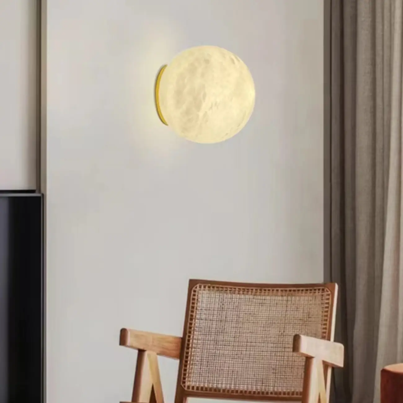 Art Deco Globe Wall Light with Gold Metal Base