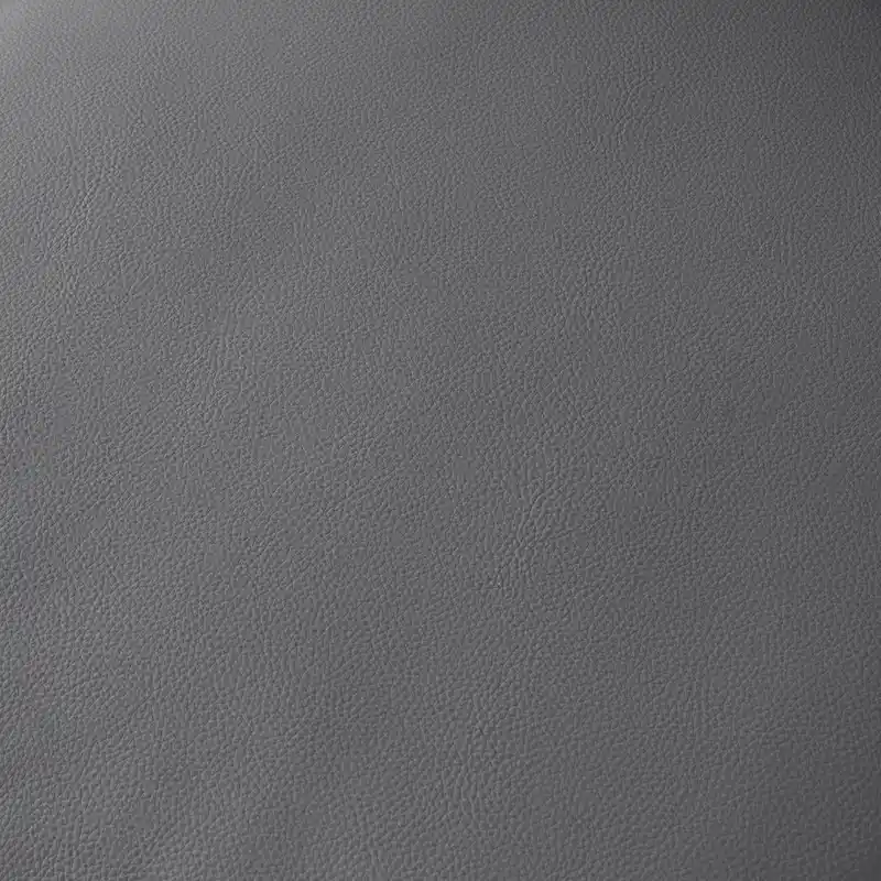 Modern 104.5 L-Shaped Sofa with Technical Leather Upholstery and Convertible Ottoman, Dark Gray