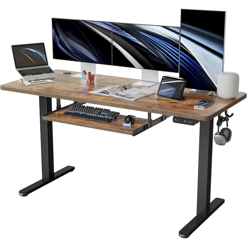 FEZIBO/Home Office Furniture/Wood/Desk With Keyboard Tray/Desks