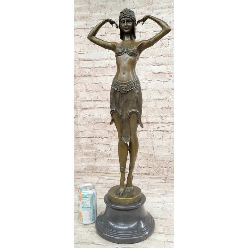 Illusion Of Virtue Art Deco Bronze Sculpture Statue By Demetre Chiparus