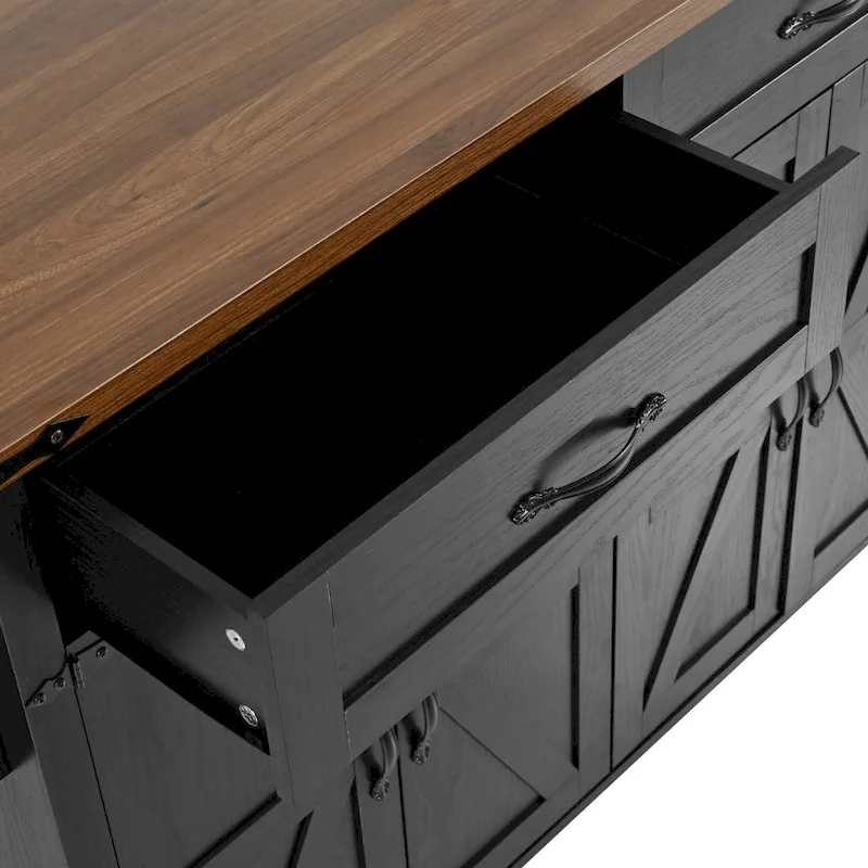 53.5Farmhouse Kitchen Island with Power Outlet