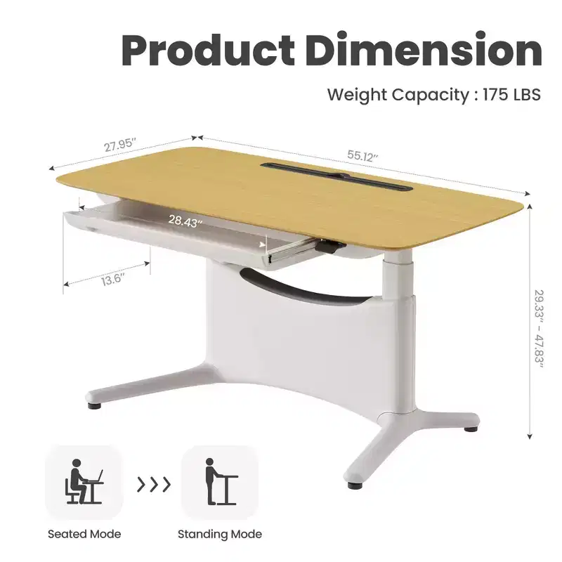 LumiDesk All in 1 Electric Height Adjustable Desk  Smart, Modular & Ergonomic