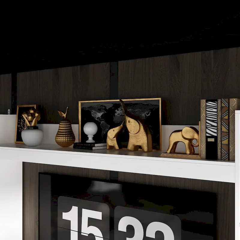 TV Stand/Electric Fireplace Ensemble Cozy Stylish Living Room Solution