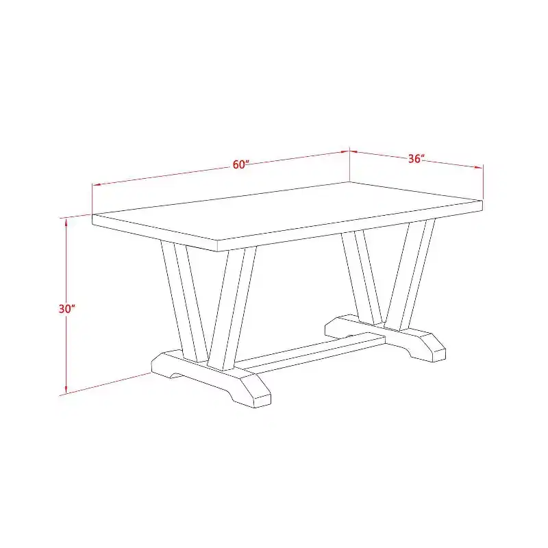 HomeStock 5-Piece Rectangle Natural Oak Finish Solid Wood Top Dining Table with 4 Parson Chair
