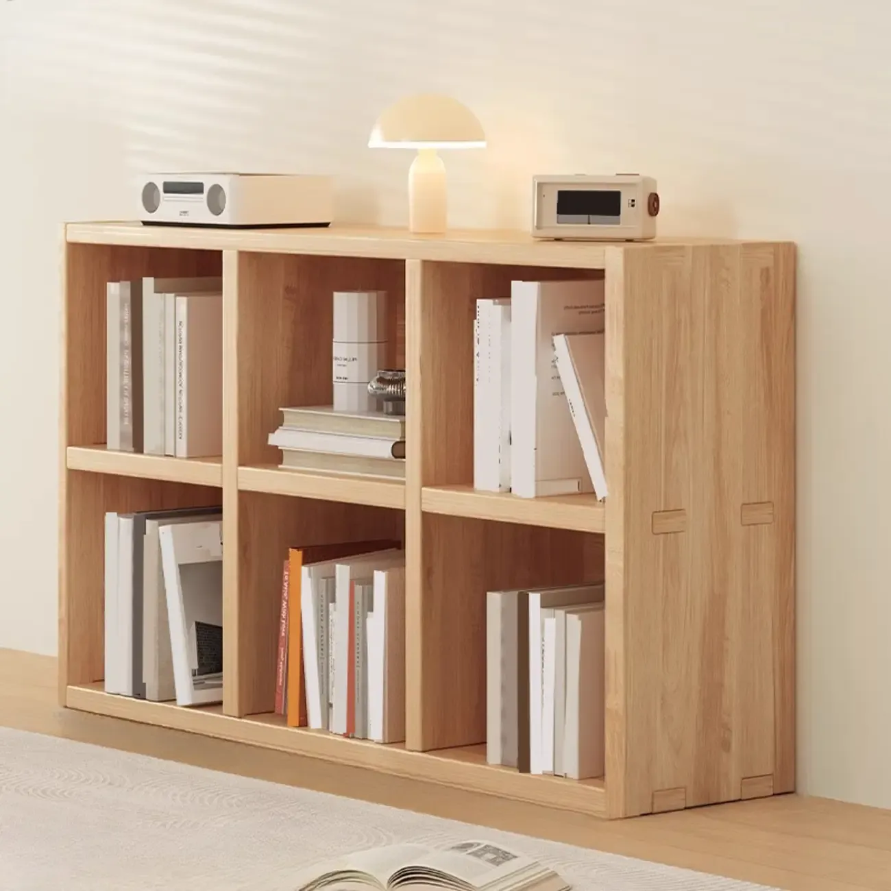Minimalist Horizontal Wood Bookcases Cube Organizer