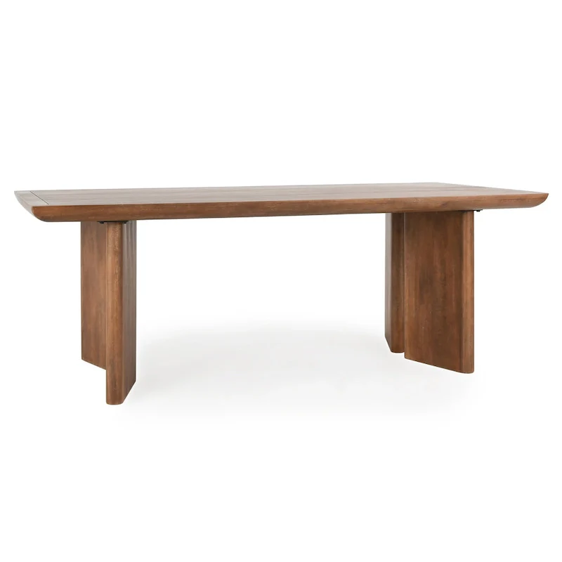 84-Inch Mango Wood Dining Table (Ochre)
