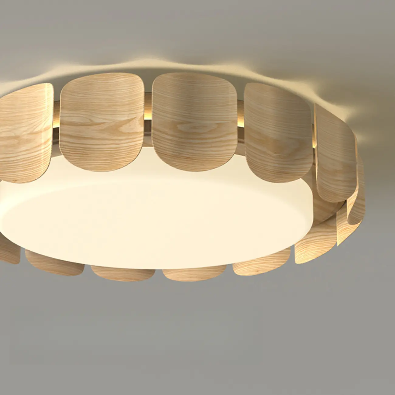 Circle Dimmable 2-Light Flush Mount Ceiling Light Fixture