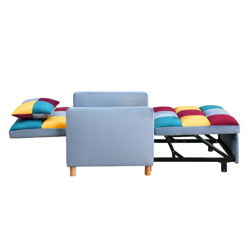 Convertible Sleeper Sofa Chair Bed, Adjustable Chair with Pillow, Multi-Functional Sleeper Chair