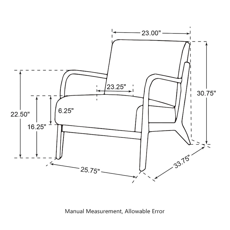 Glitzhome 30.75H Mid-Century PU Leather Armchair with Ottoman Set