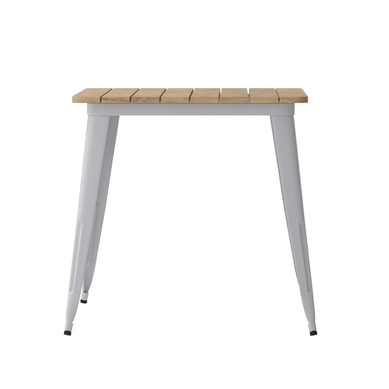 30x60 Commercial Poly Resin Restaurant Table with Umbrella Hole - 30 W x 60 D x 30 H