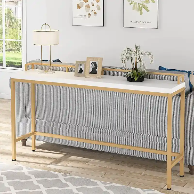Console Table Behind Sofa Couch, 70.9 inch Long Narrow Entry Table