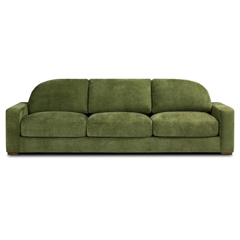 Poly & Bark Fano 99 Sofa in Distressed Green Velvet