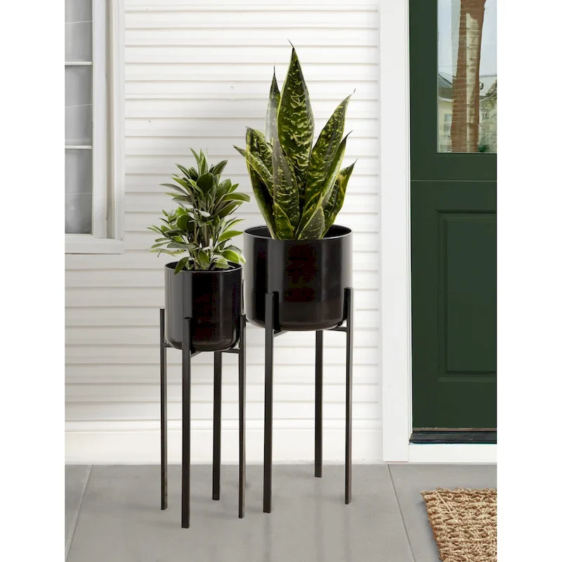 Kate and Laurel Gabi Metal Outdoor and Indoor Plant Stand - 2 Piece