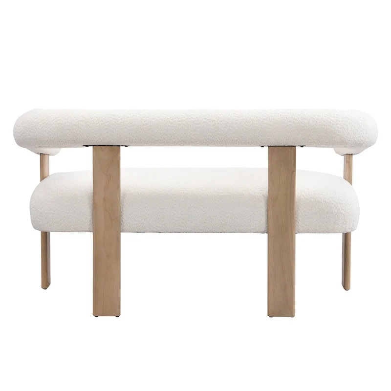 Loft Round armrest loveseat Rubber Wood