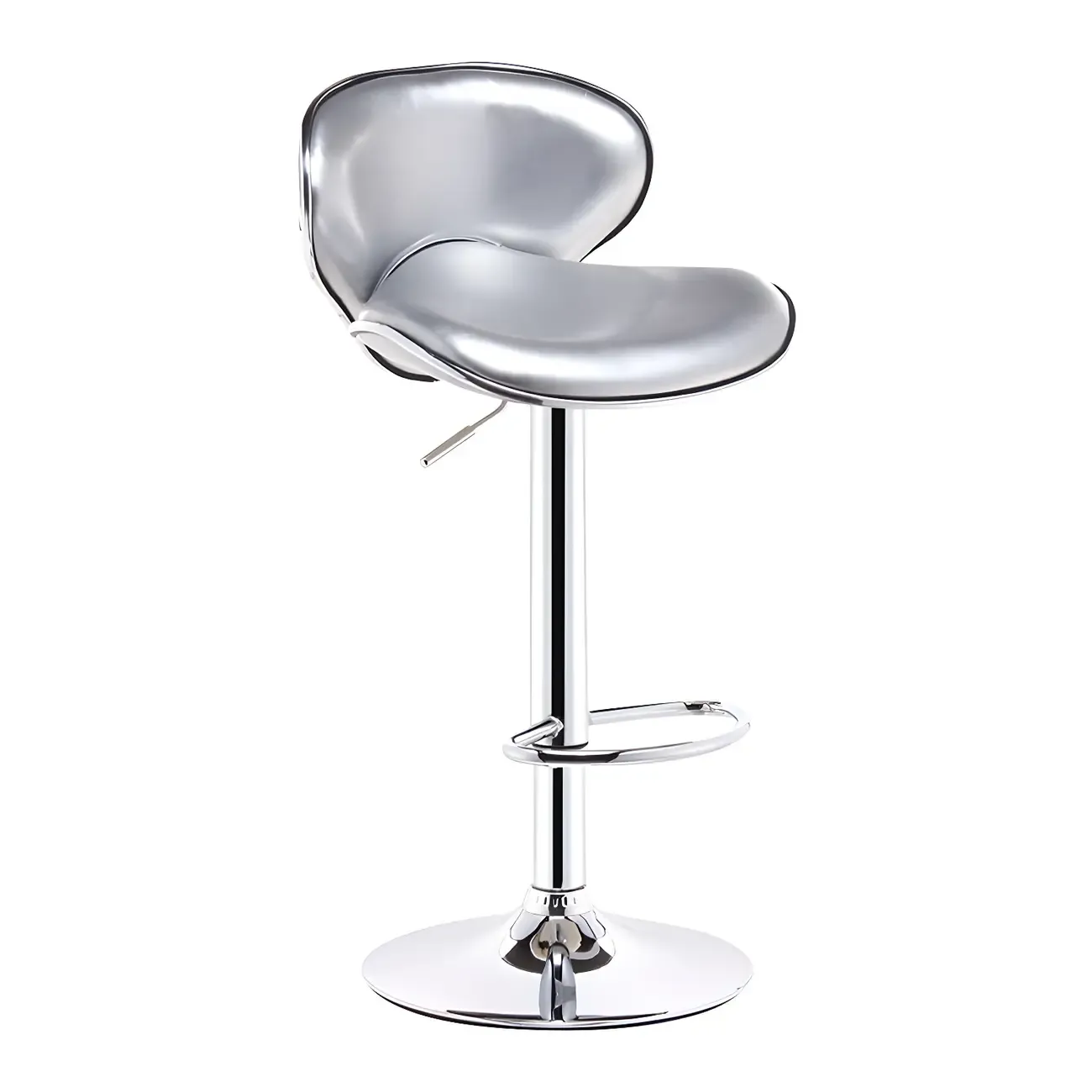 360° Swivel Faux Leather Bar Stools Adjustable Height Bucket Seat