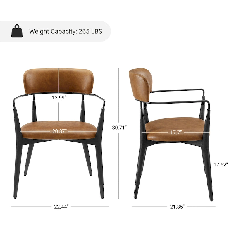 Art Leon Mid-century Solid Wood Accent Dining Chair (Set of 2)